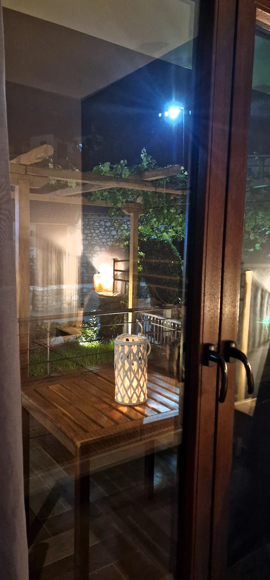 Garden view by night