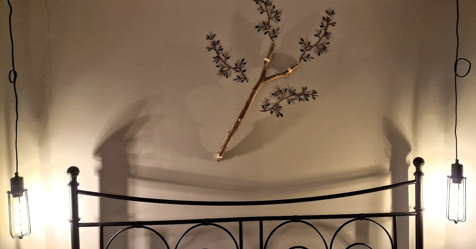 Olive-tree wall detail