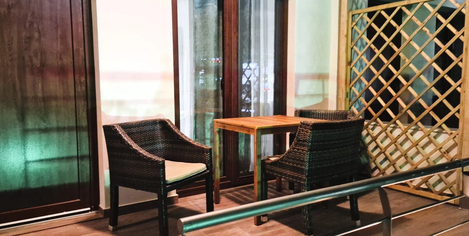 Private terrace seating